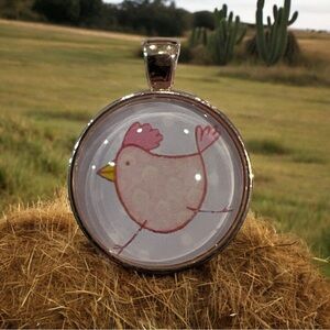 NEW Busy Little Hen Pendant Charm